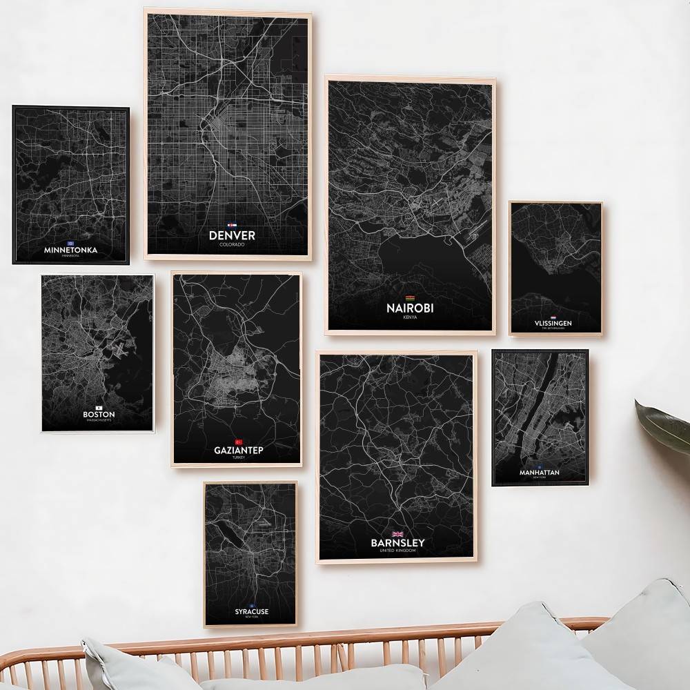 Custom Map Poster - Paris londres nova york personalizado mapa