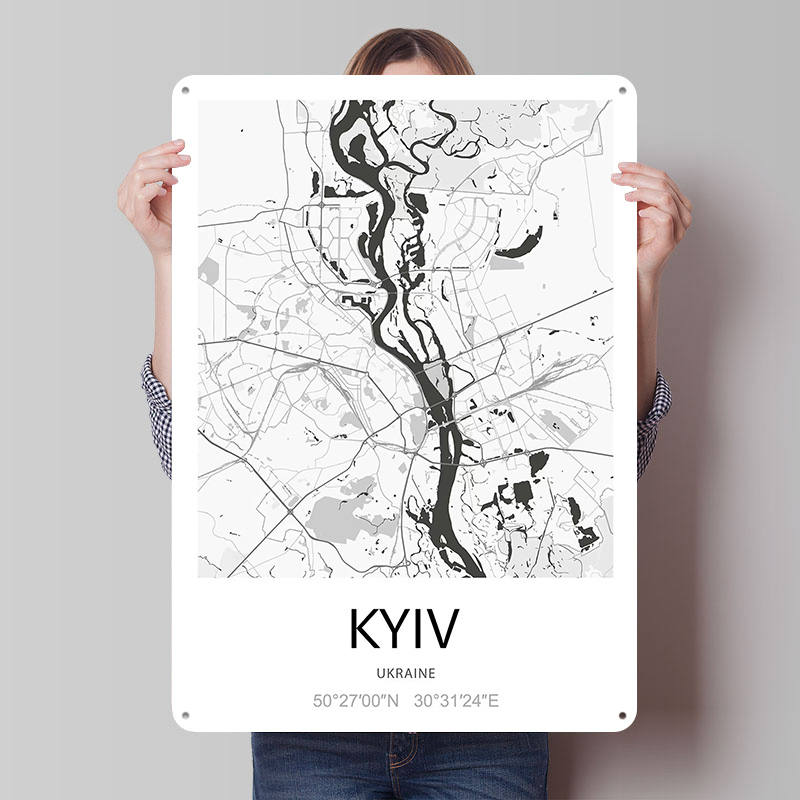 Custom Map Poster - Mapa da Cidade de Kiev Impresso