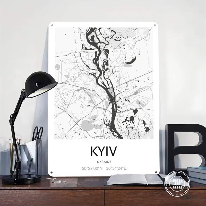 Mapa da Cidade de Kiev Impress - Custom Map Poster avaliação e preço