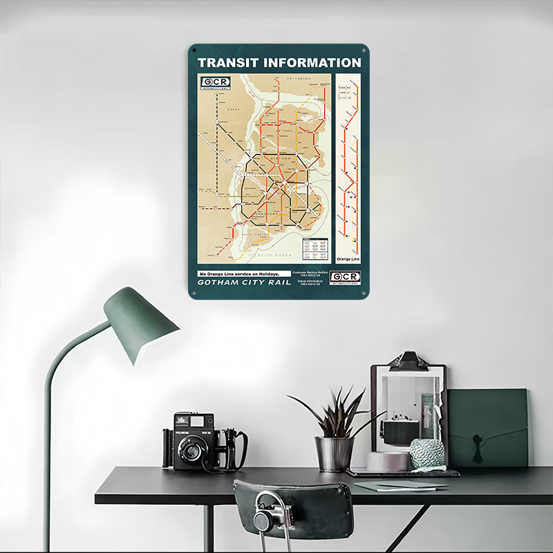 Gotham mapa da cidade impresso - Custom Map Poster avaliação e preço