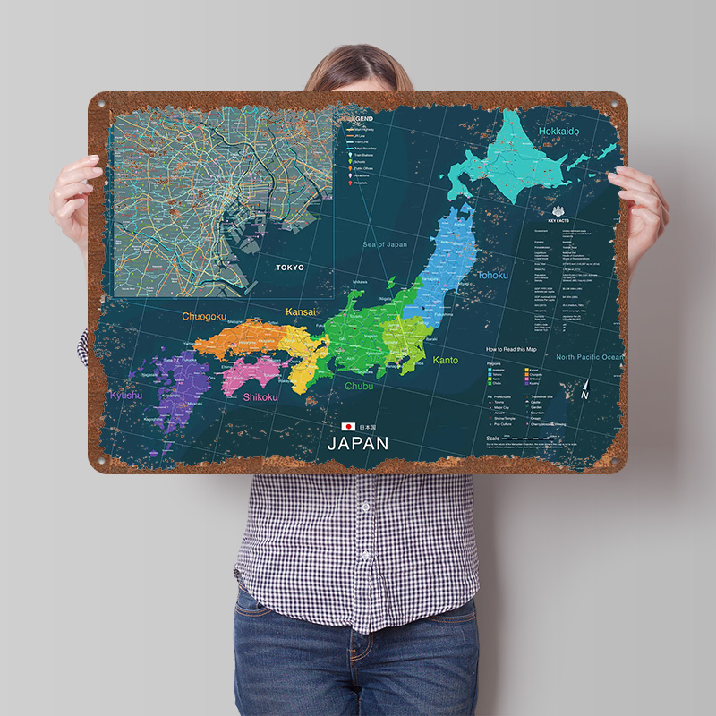 Mapa do japão e de tóquio cart - Custom Map Poster avaliação e preço