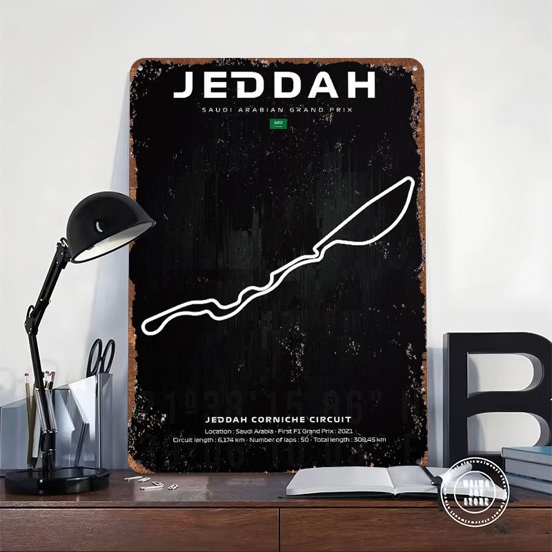 Mapa do Circuito de Jeddah, Pô - Custom Map Poster avaliação e preço